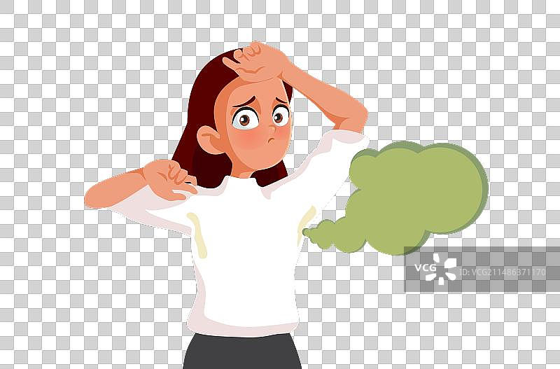 感到不适的少女图片素材