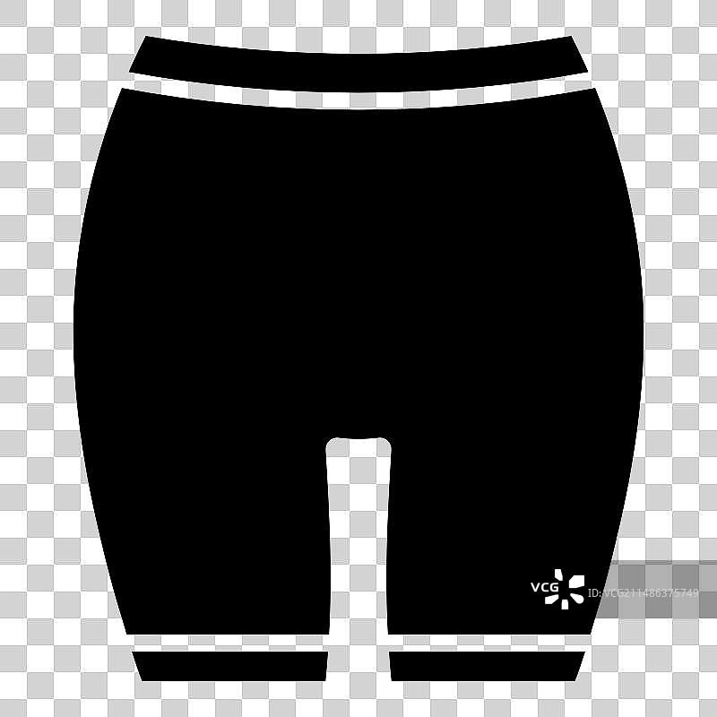 马裤扁平风格图标，白色背景图片素材