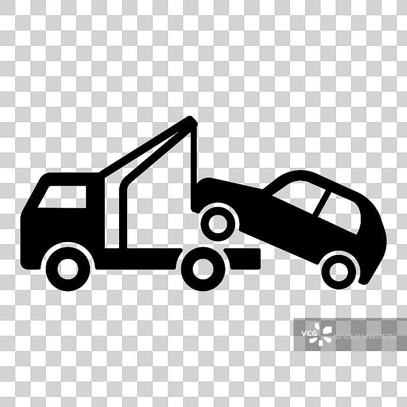 汽车抽空器扁平图标（白色背景）图片素材