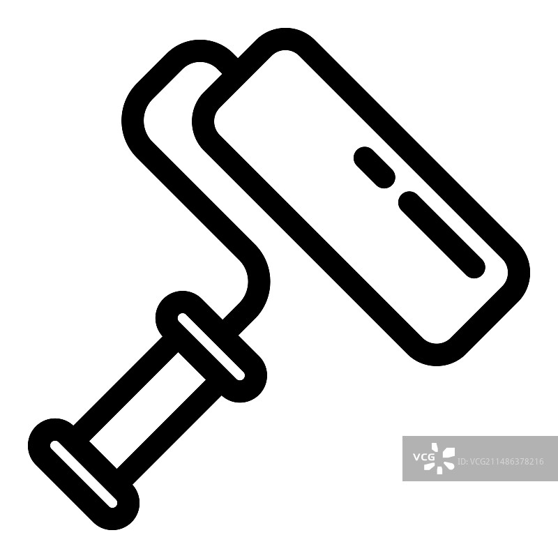 油漆滚筒扁平图标图片素材