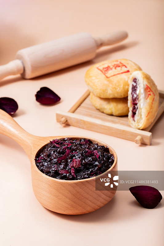 玫瑰鲜花饼 玫瑰馅料图片素材