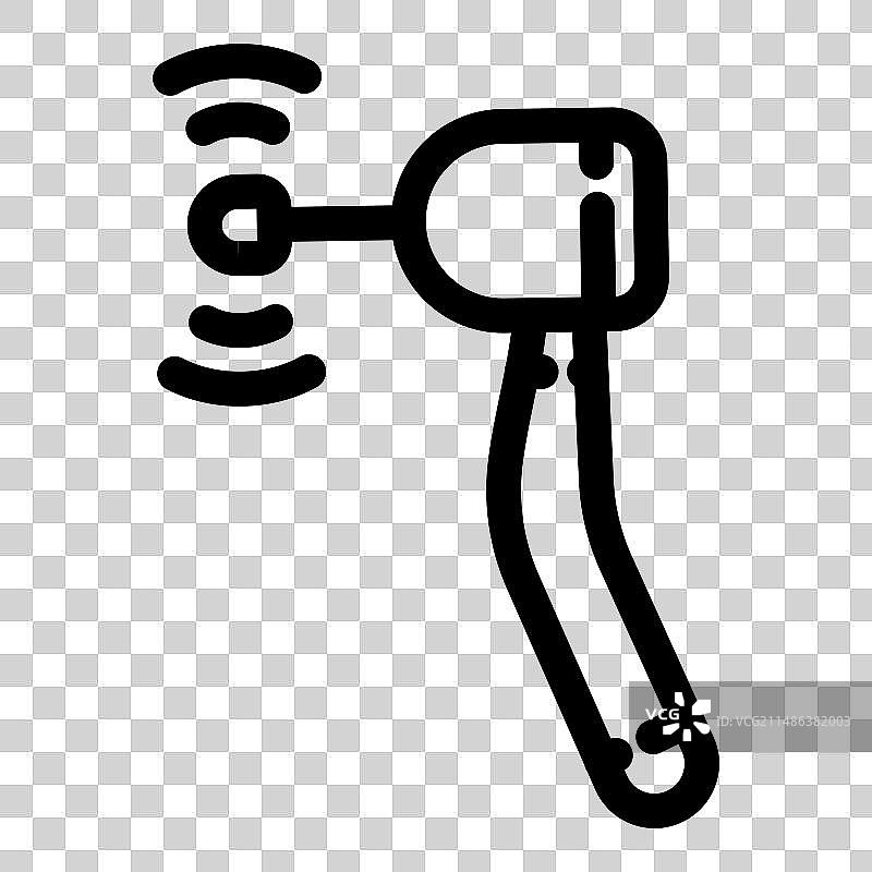 白色背景上的牙科扁平图标图片素材