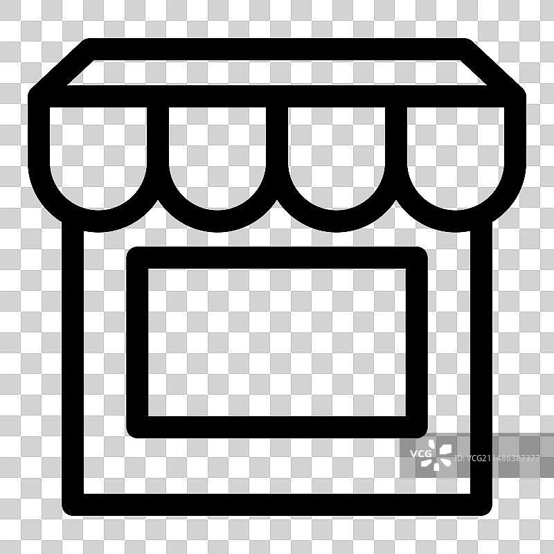 白色背景上的咖啡厅扁平图标图片素材