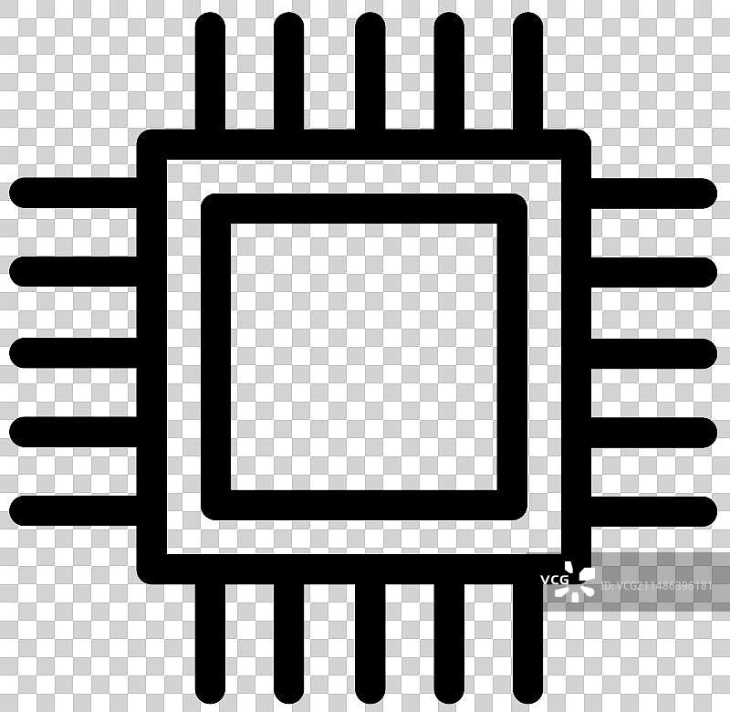 芯片电路板线条符号图标图片素材