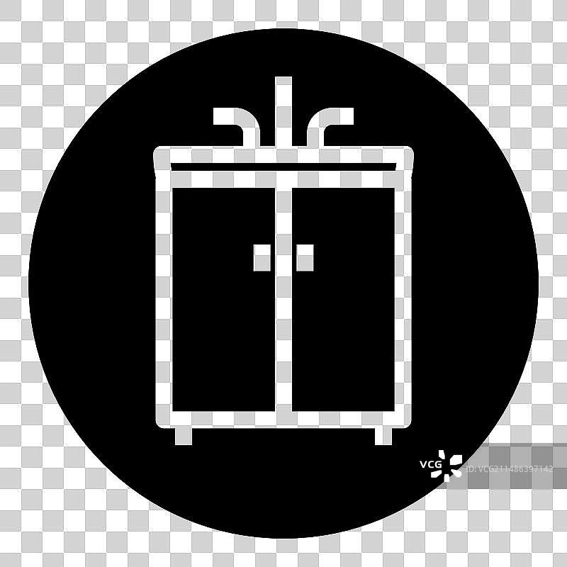 白色背景上的厨房水槽扁平图标图片素材