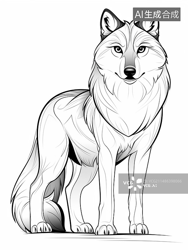 【AI数字艺术】简笔画动物图片素材