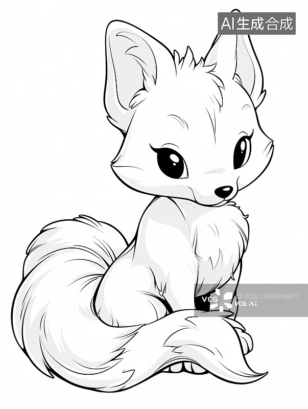 【AI数字艺术】简笔画动物图片素材