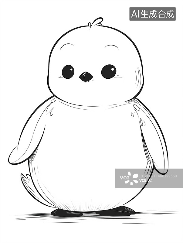 【AI数字艺术】简笔画动物图片素材