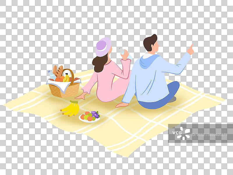 野餐的情侣图片素材