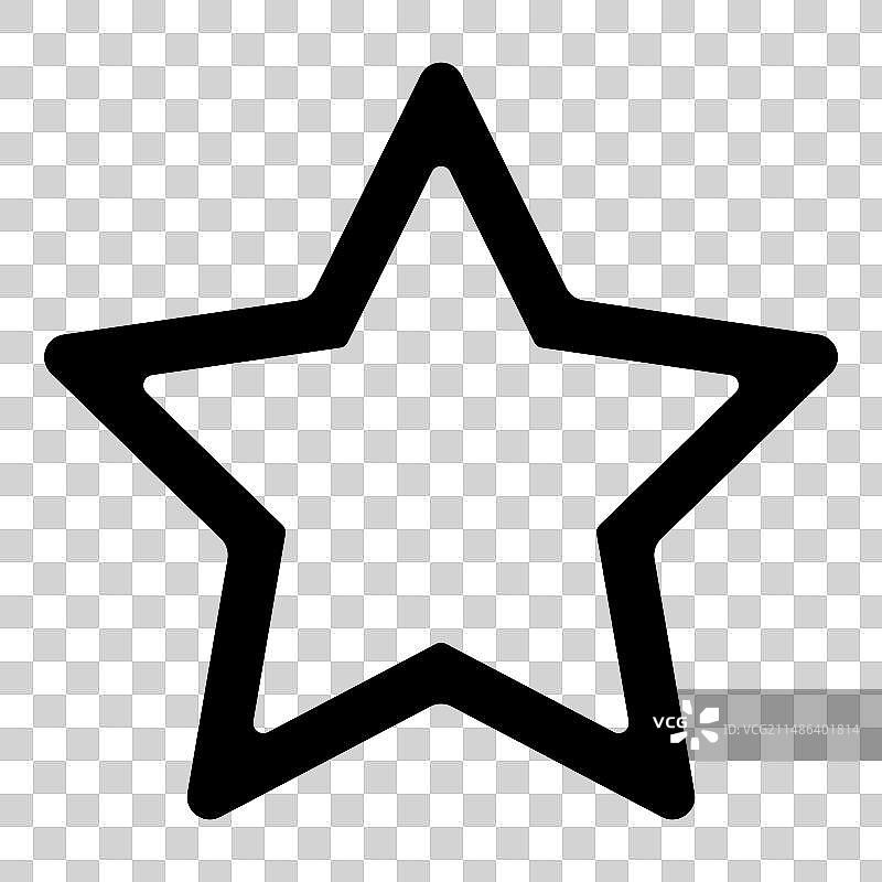 白色背景上的星星形状扁平图标图片素材