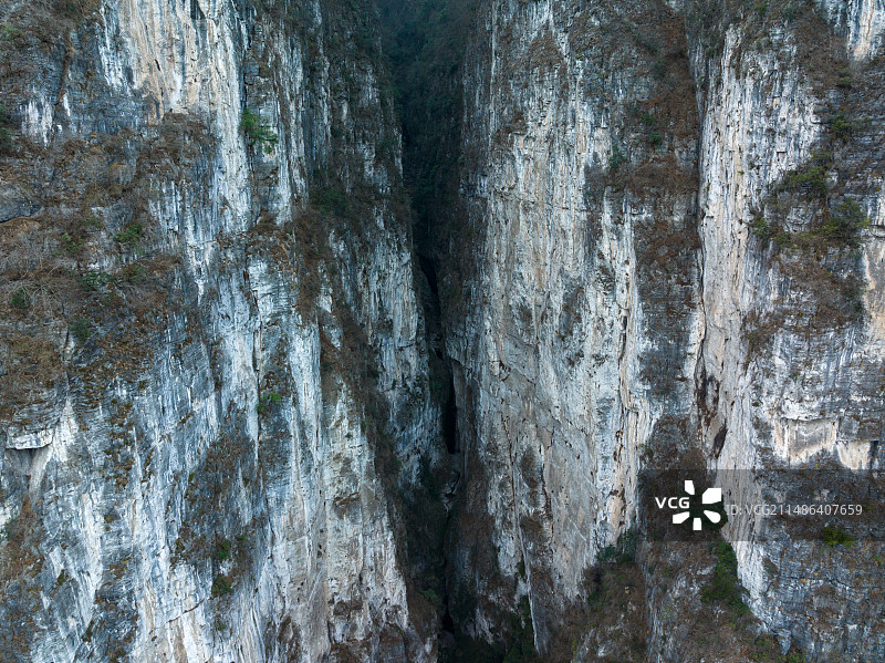 四川乐山大渡河金口大峡谷的一线天图片素材