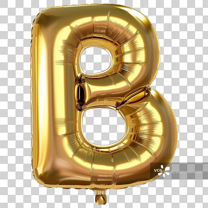 金色气球字母B图片素材