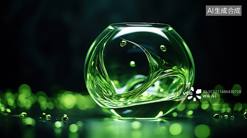 【AI数字艺术】黑色背景下的酒杯特写镜头图片素材