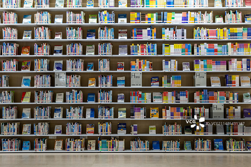 图书馆藏书书架图片素材