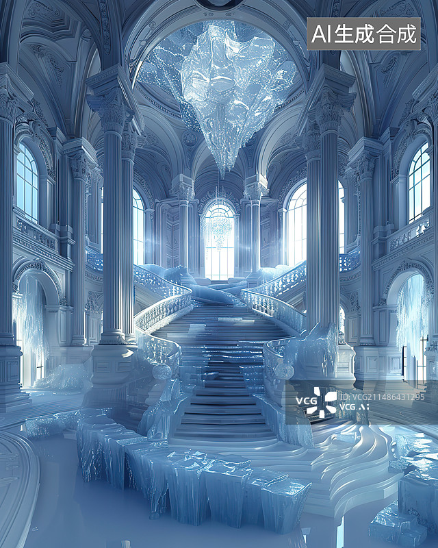 【AI数字艺术】的教堂室内景观图片素材