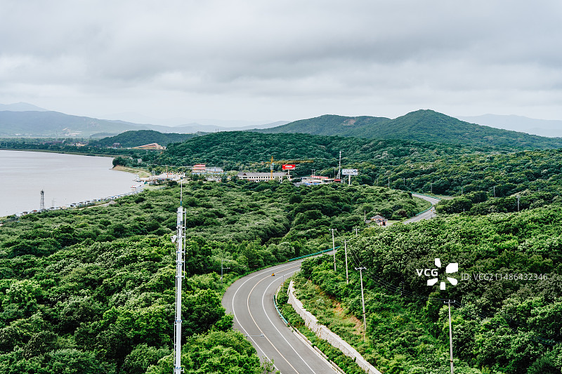 珲春防川边境线图片素材