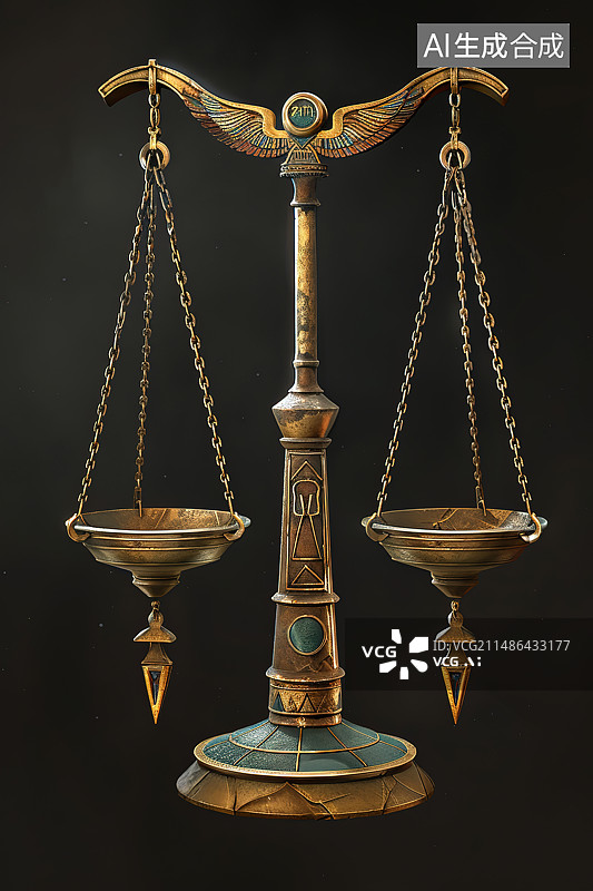 【AI数字艺术】黑色背景下的古董奖杯特写镜头图片素材