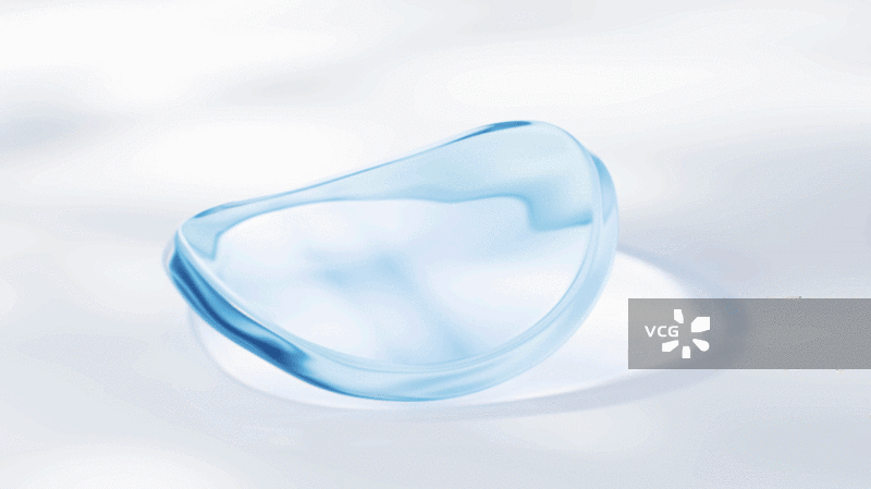 透明玻璃宝石与光影3D渲染图片素材