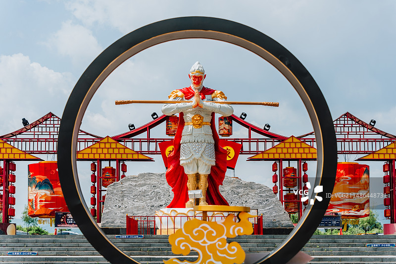 鸡西穆棱河公园夜市图片素材