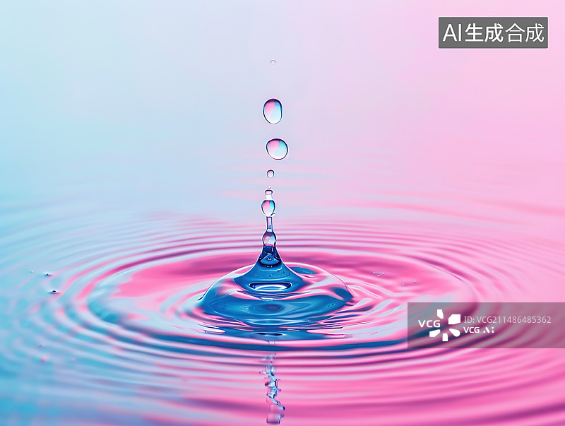 【AI数字艺术】水滴溅起水花微距创意高速摄影图片素材