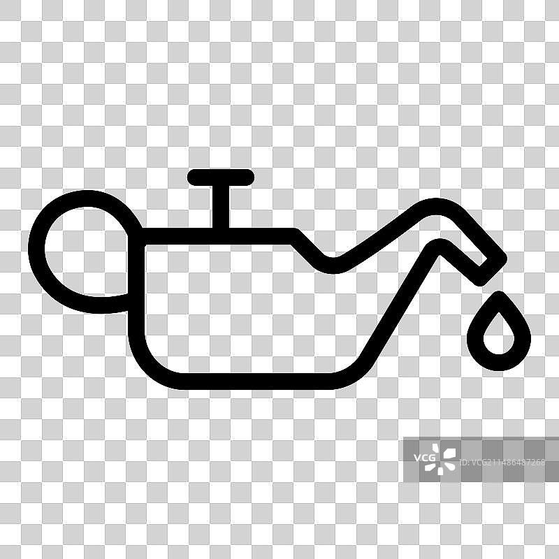 白色背景上的汽车油扁平图标图片素材