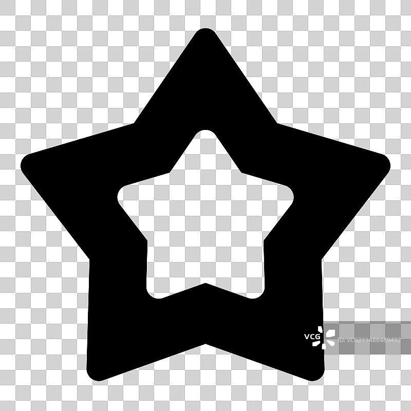 白色背景上的星星形状扁平图标图片素材