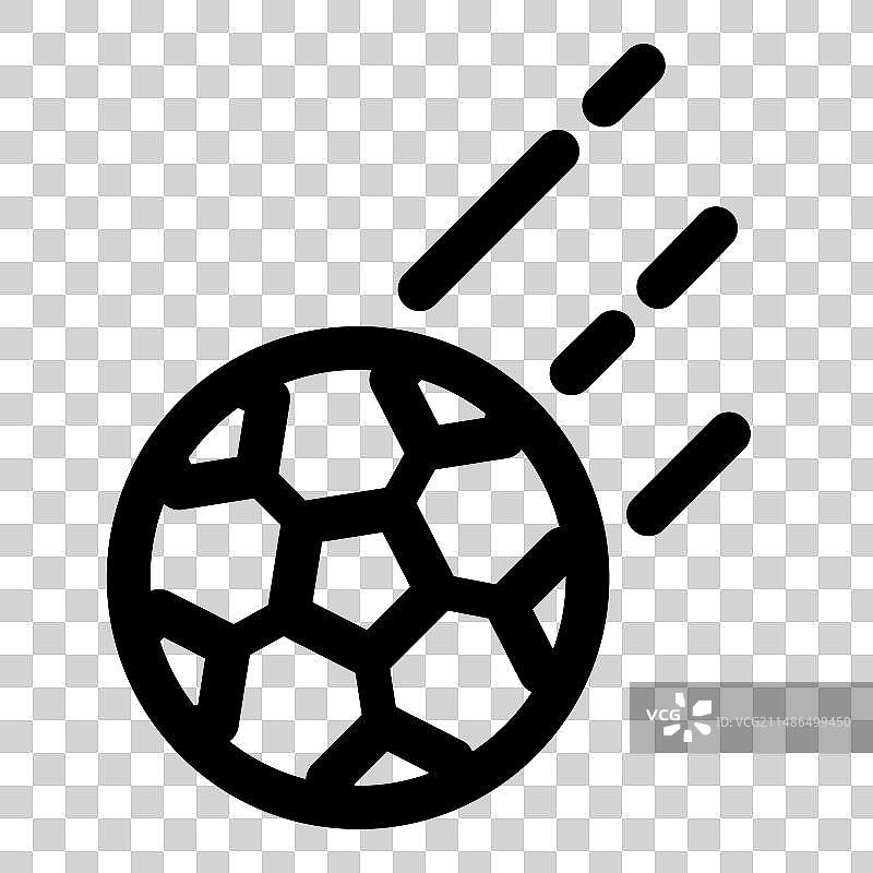 白色背景上的足球扁平图标图片素材
