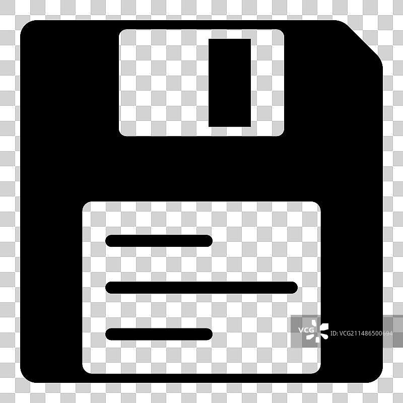 白色背景上的软盘扁平图标图片素材