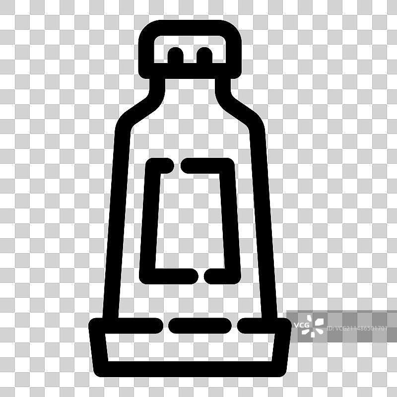 白色背景上的扁平管状膏体图标图片素材