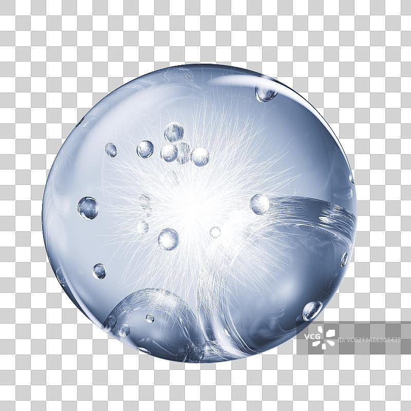 3D渲染微观精华化妆美白分子图片素材