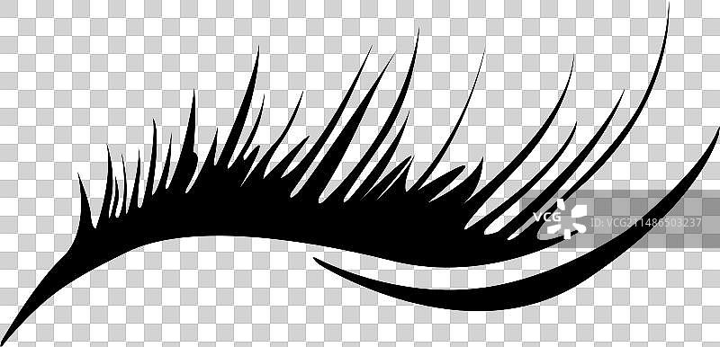 睫毛图标剪影设计模板图片素材