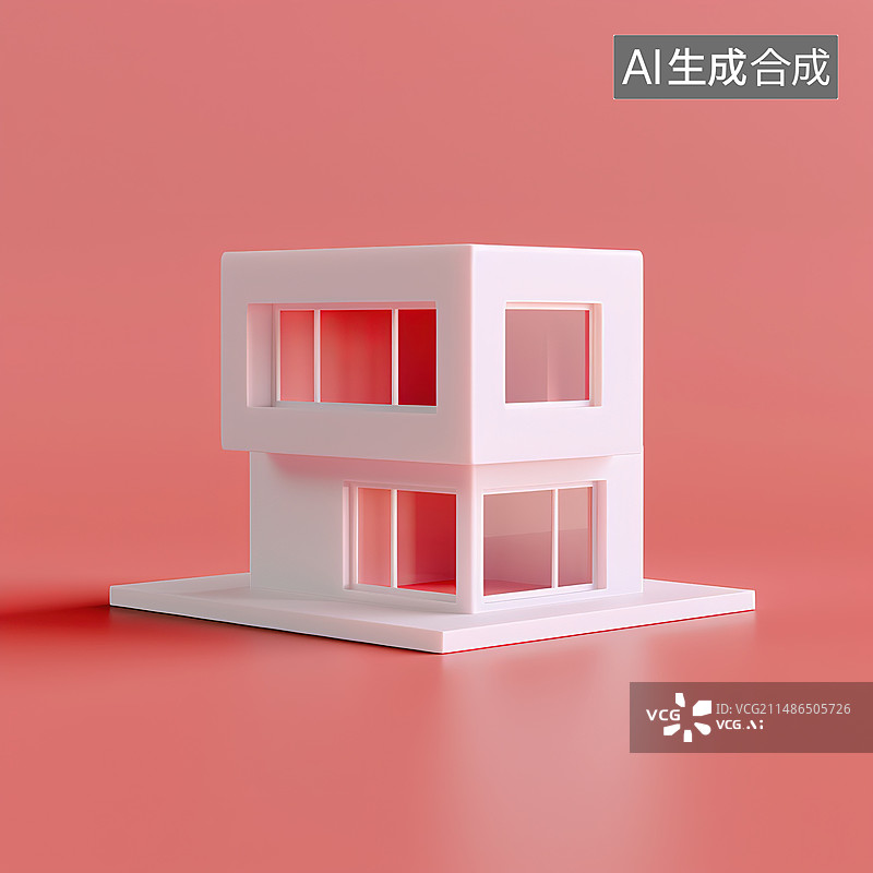 【AI数字艺术】粉红色背景下的玩具特写镜头图片素材