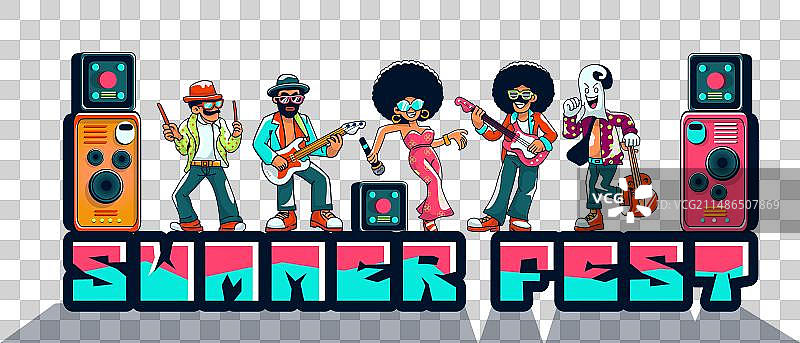 夏季节日音乐合集图片素材