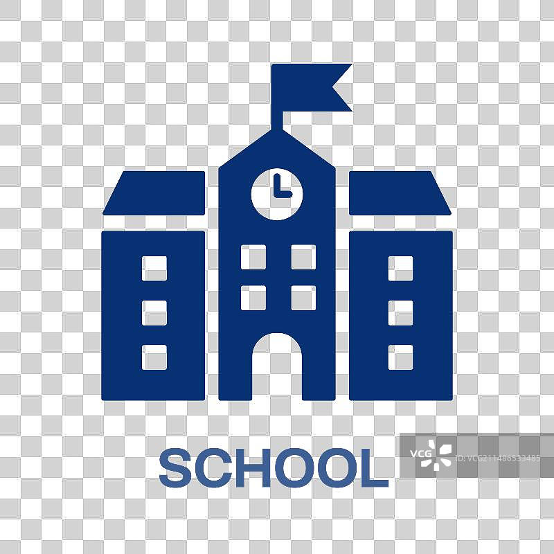 白色背景上的学校图标图片素材