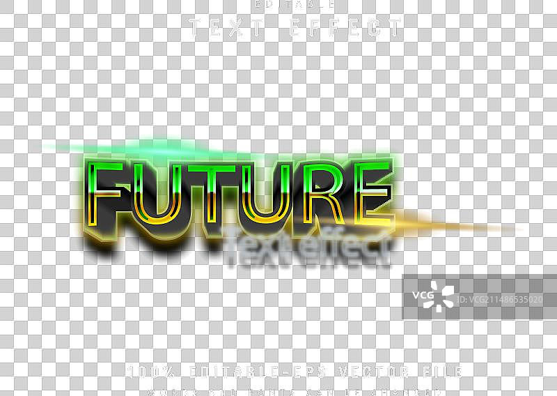 未来文字 – 80年代渐变风格文字效果图片素材