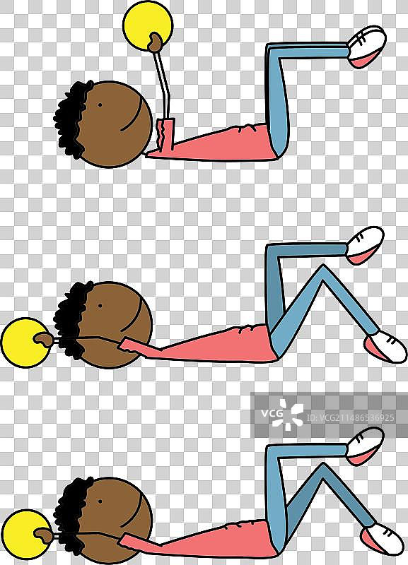 快乐的孩子在锻炼图片素材