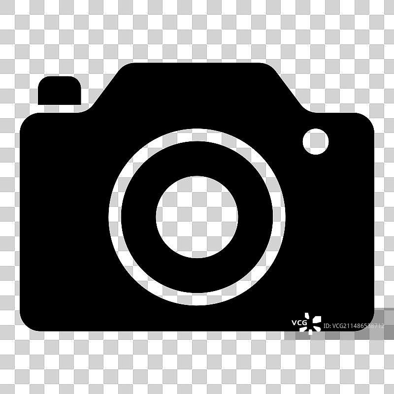 白色背景上的相机扁平图标图片素材