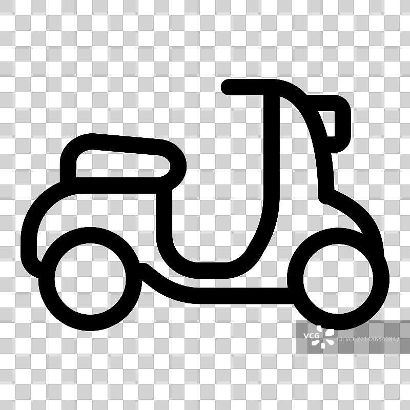 白色背景上的滑板车扁平图标图片素材