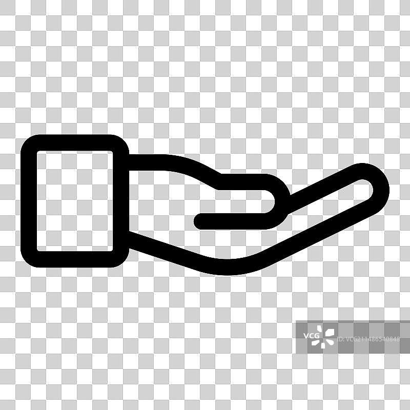 伸出的手掌手势扁平图标图片素材