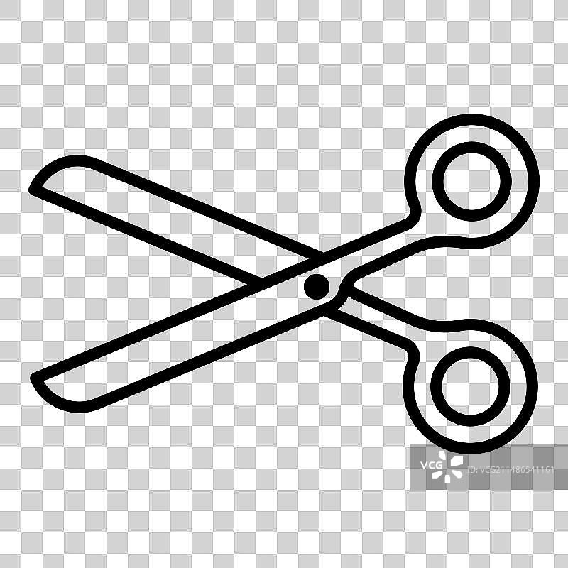 白色背景上的剪刀工具扁平图标图片素材