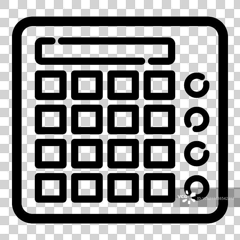 白色背景上的鼓机扁平图标图片素材