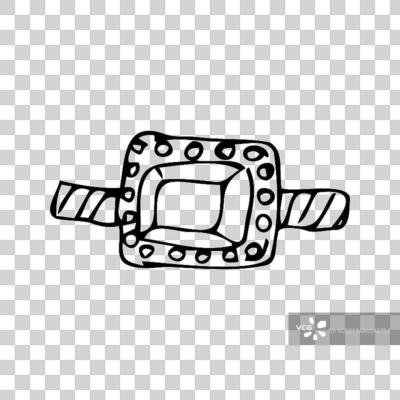 男士钻石结婚戒指轮廓素描图片素材