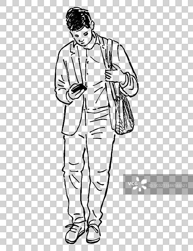 现代休闲都市轮廓图图片素材