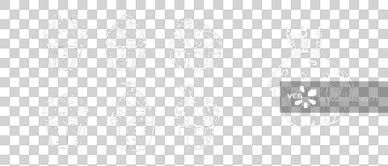 奶油涂鸦纸杯蛋糕-甜食图标图片素材