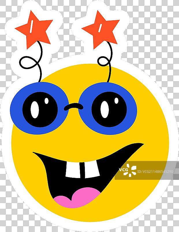 咧嘴笑的表情符号图片素材