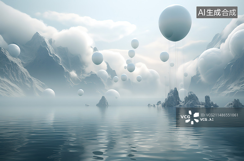 【AI数字艺术】天空中的彩虹图片素材