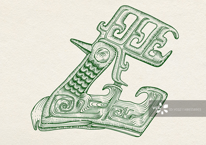 三星堆青铜神兽鸡形象图片素材