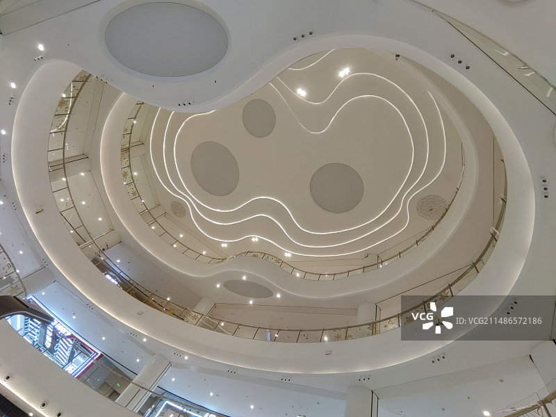 商厦屋顶仰视图（二）图片素材