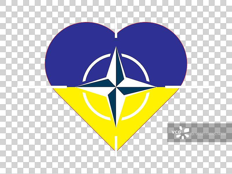 心形乌克兰国旗图片素材