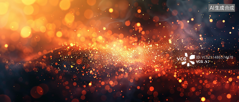 【AI数字艺术】夜间烟花表演的低角度视角图片素材